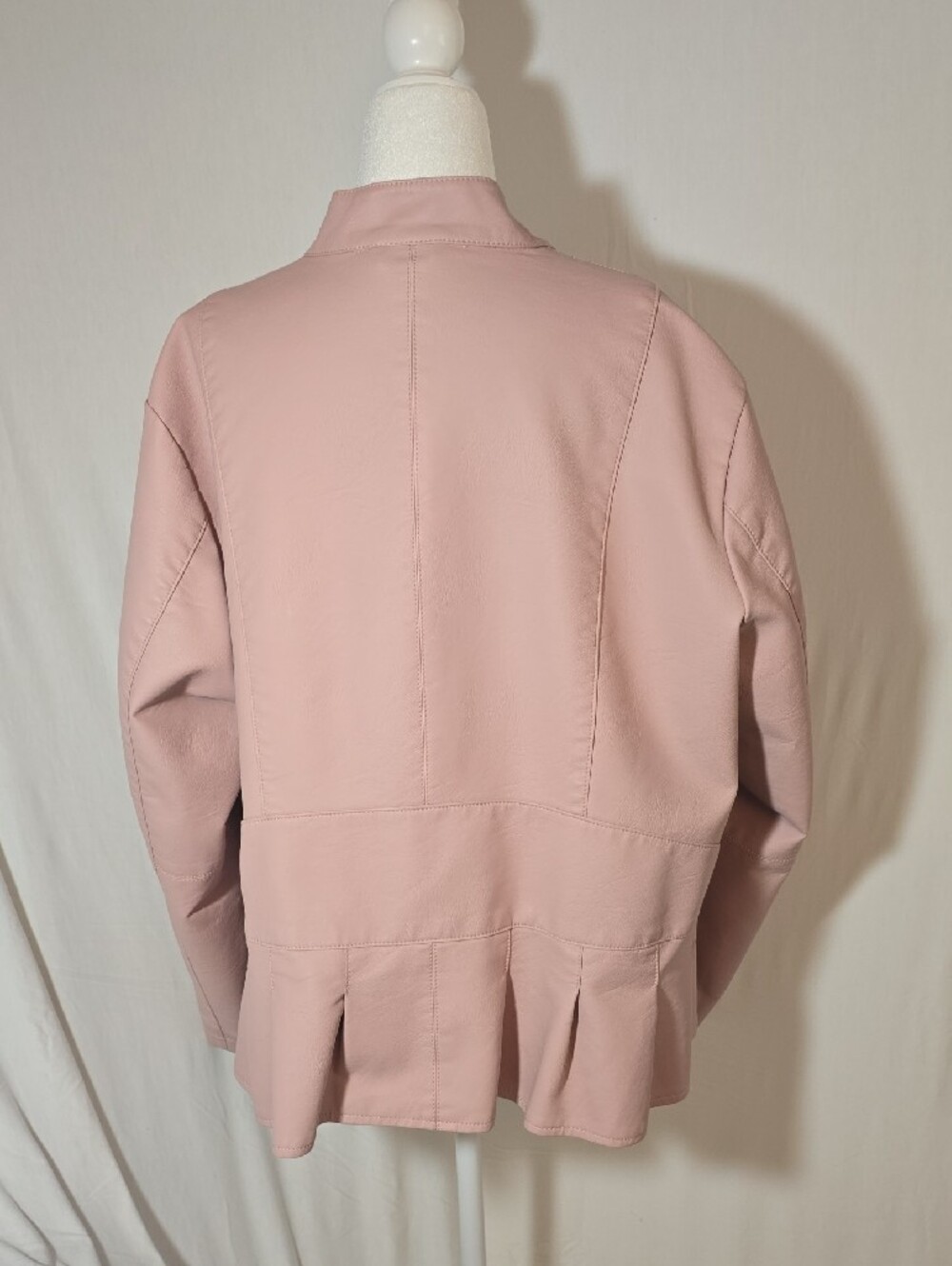 Baccini Blush Pink Bomber Jacket 2x  Ensemble With Beautiful Blush Pink Handbag - Picture 3 of 14